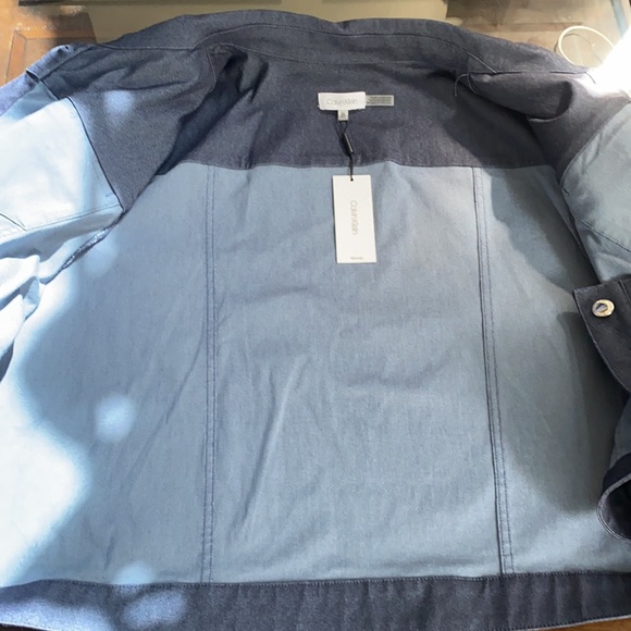 Calvin Klein Plus Size Stretch Denim Jean Jacket. - Picture 12 of 13